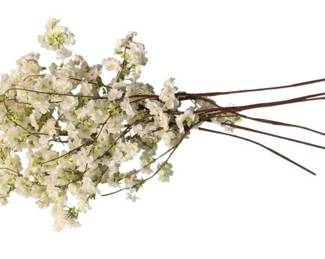 1445 - White Cherry Blossom Sprigs - 54"