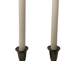 4 - 2 Weighted Sterling Silver Candlestick Holders (Description): Duchin Creation Brand