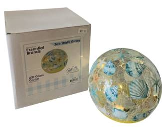 52 - Seashell LED Glass Globe - 6" Round (Description): Used as is electric/electronic/mechanical item. No guarantee all components, untested.