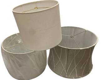 1232 - 3 Lamp Shades - 10 x 14 is the largest