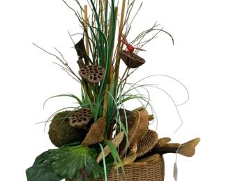 1319 - Handcrafted Outdoorsman Arrangement in Basket (Description): 28 x 11 x 18