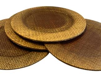 307 - 4 Wicker Chargers - 13" Round