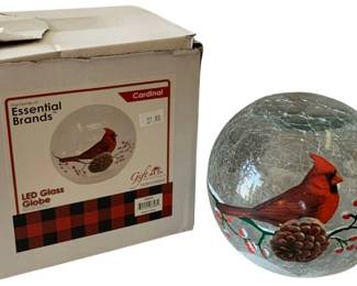 71 - Cardinal Glass LED Globe - 6" Round (Description): Used as is electric/electronic/mechanical item. No guarantee all components, untested.