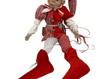 1069 - Collectible Holiday Posable Elf Doll - 22" Tall