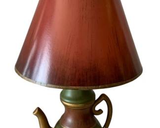 90 - Tea Kettle Lamp - 22.5" Tall (Description): Used as is electric/electronic/mechanical item. No guarantee all components, untested.