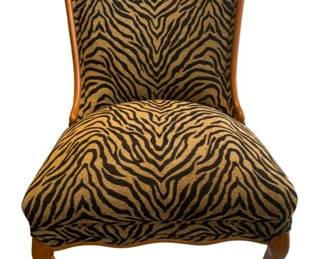 361 - Zebra Print Chair - 35 x 27 x 30