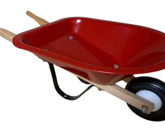 1249 - Decorative Red Wheel Barrow - 6 x 16 x 8.5