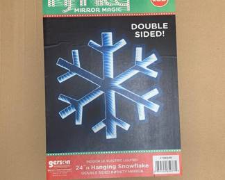 1008 - 24" Hanging Snowflake double sided w/ box (Description): Used as is electric/electronic/mechanical item. No guarantee all components, untested.