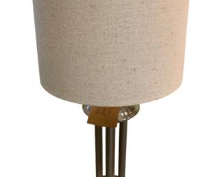 287 - Silver Lamp - 30" Tall (Description): Used as is electric/electronic/mechanical item. No guarantee all components, untested.