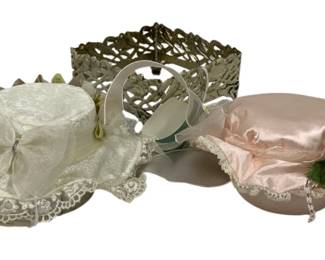 1308 - 2 Hat Boxes and Napkin Holder