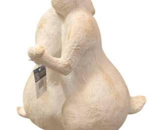 797 - Wood Dancing Bunny Statue - 17 x 11
