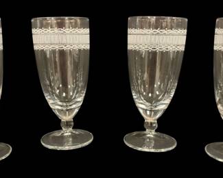 1392 - 4 Lenox Anna Griffin "Accoutrements" Water Goblets (Description): 7 Inches Tall