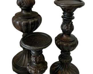 110 - 3 Candleholders - 16" Tall