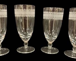 1398 - 4 Lenox Anna Griffin "Accoutrements" Water Goblets (Description): 7 Inches Tall