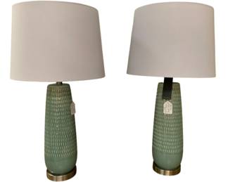 785 - 2 Starlight Sage Table Lamps - 29" Tall (Description): Used as is electric/electronic/mechanical item. No guarantee all components, untested.