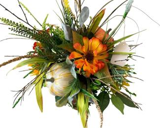 76 - Handcrafted Faux Fall Flower Arrangement - 18 x 14