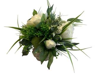 340 - Handcrafted Floral Arrangement in Planter (Description): 12 x 12