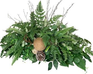491 - Handcrafted Artificial Greenery Arrangement (Description): 26 x 42 x 22