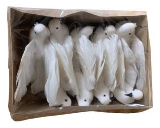 1271 - Box Lot of White Doves - 9 total
