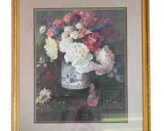 269 - Framed Floral Artwork - 40 x 34 x 1.5