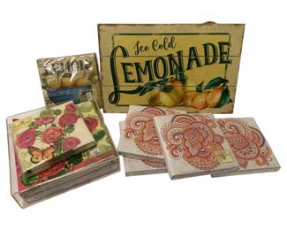 282 - Lemonade Sign & Napkins