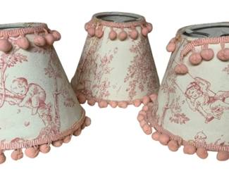 1258 - 3 Small Lampshades - 4.5 x 5.5