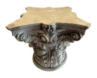 383 - Pedestal - 9 x 10 x 10.5 (Description): As Is/Chipped