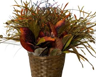729 - Assorted Faux Stem Flowers in Basket - 27 x 29