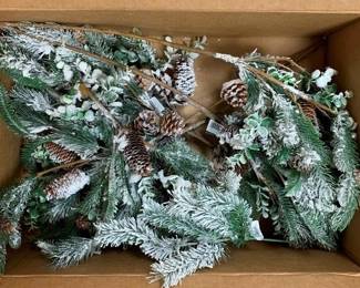 1006 - Assorted Artificial Flocked Pine Sprays