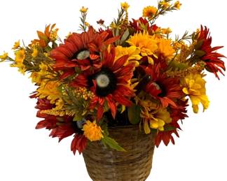 169 - Fall Floral Arrangement in Basket - 20 x 22 x 24