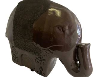 458 - Ceramic Art Deco Elephant - 10.5 x 16 x 4