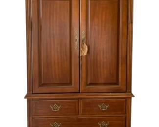 9 - Cherry High Leg Armoire by Hooker Furniture (Description): 86 x 44 x 24 - Appears to be one piece
