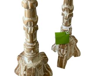 93 - 2 Candlestick Holders - 15.25 x 6
