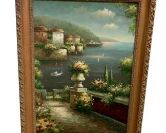 238 - Framed Canvas Painting - Signed - 43 x 31 x 2.75