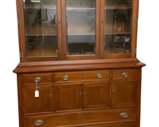 629 - Craftique Mahogany Breakfront China Cabinet (Description): 2 pieces - 78 x 54 x 17.5