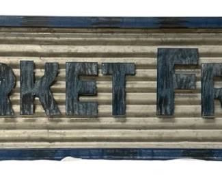 706 - Market Fresh Metal Sign - 36 x 9.5