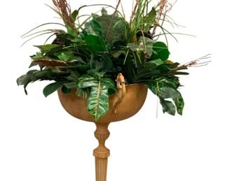 766 - Handcrafted Greenery Arrangement in Planter (Description): 53 x 28