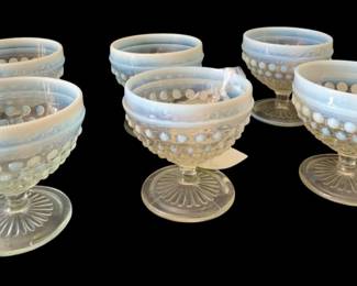 123 - 6 Hobnail Glasses - 3.5 x 3.5