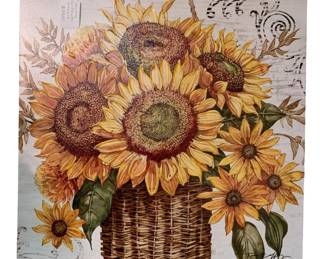 753 - Sunflower Canvas Wall Art - Signed - 24 x 24