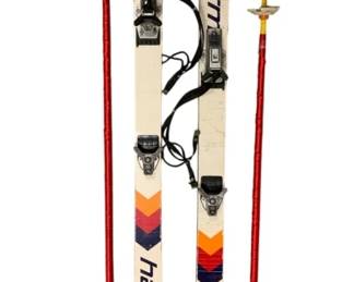 934 - Vintage Hart Performer Downhill Skis w/ Poles (Description): 59" long - as is