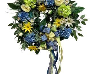927 - Handcrafted Spring Wreath - 36 x 27