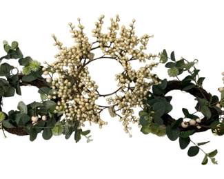 179 - 3 Decorative Wreaths - 14" Round