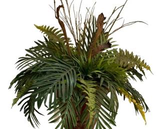 731 - Hanging Wall Sconce w/ Faux Greenery (Description): 33 x 34
