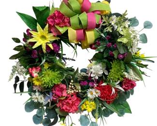 932 - Handcrafted Spring Wreath - 26 x 26