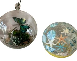 35 - 2 Decorative Balls - 6" Round