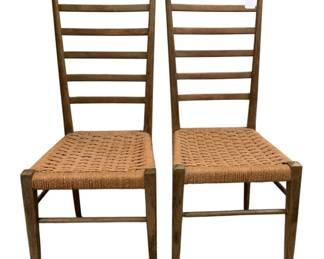 815 - 2 Ladder Back Chairs - 44 x 17 x 20
