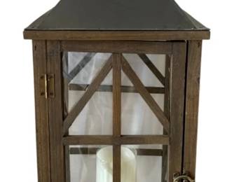 91 - Decorative Lantern w/ Candle - 29 x 10 x 10