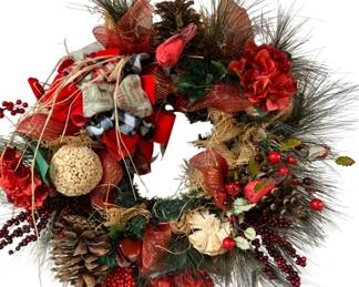 898 - Handcrafted Christmas Wreath - 28 x 24