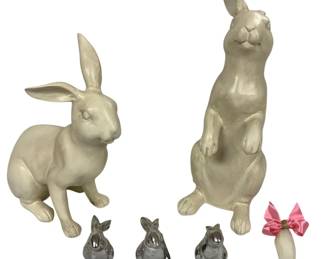 951 - Assorted Bunnies - as is - broken ear (Description): 12.5" tall