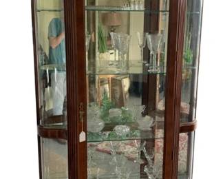 507 - Curio w/ Glass Shelves-CONTENT NOT INCLUDED (Description): 80 x 42 x 13